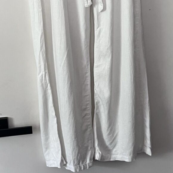 Vanilla Star Womens‎ Ivory Drawstring Waist Pull On Wide Leg Pants S - Picture 4 of 9